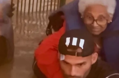 Thiago Maia realiza resgate de idosa que estava ilhada no RS; vídeo